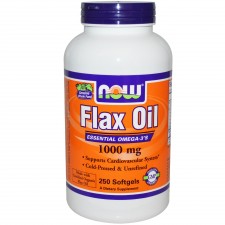 NOW Flax Oil 1000mg - 250 капсул