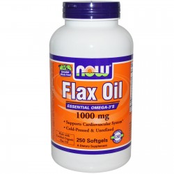 NOW Flax Oil 1000mg - 250 капсул