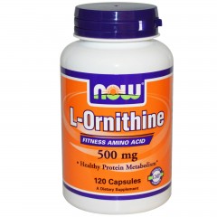 NOW L-Ornithine (500mg)  - 120 капсул