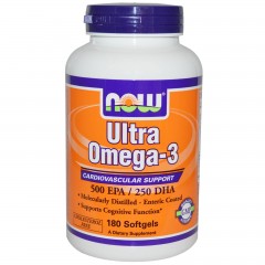 NOW Ultra Omega-3 - 180 капсул