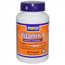 NOW Vitamin A - 250 гелевых капсул