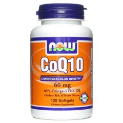 NOW Co Q10 with Omega-3 Fish Oil - 60 гел. капс.