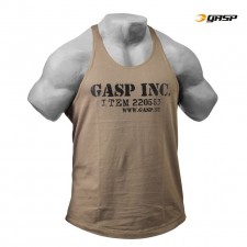 GASP Майка с глубоким вырезом Deep Cut Tank, Washed Khaki