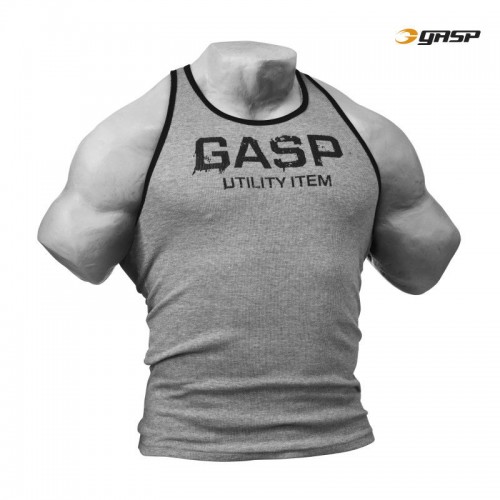 GASP Тренировочная майка GASP Ribbed T-Back, Grey