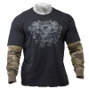 GASP Футболка с длинным рукавом Army l/s 2 in, Black/Camoprint (фото-0)