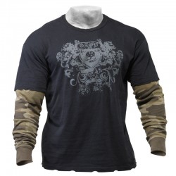GASP Футболка с длинным рукавом Army l/s 2 in, Black/Camoprint