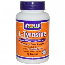 NOW L-Tyrosine (750mg) - 90 капсул