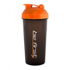 Be First Спортивный шейкер 700 мл тёмный стакан с оранжевой крышкой