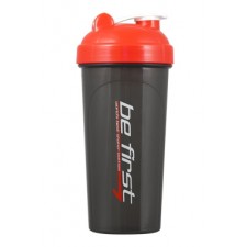 Be First Спортивный шейкер 700 мл тёмный стакан с красной крышкой