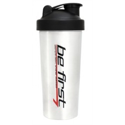 Be First металлический шейкер - 700 мл (черный - спираль)