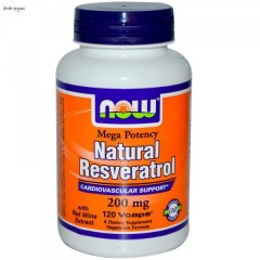 Отзывы NOW Foods Natural Resveratrol 200 Mg 120 Vcaps
