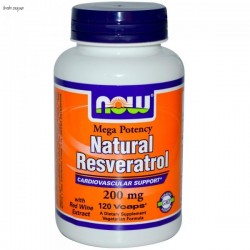 NOW Foods Natural Resveratrol 200 Mg 120 Vcaps