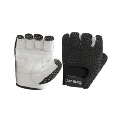 Be First Перчатки для фитнеса (белый хват, черная сетка)