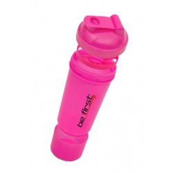 Be First Спортивный слим-шейкер 350 мл 2-в-1 (розовый)