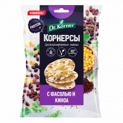 Отзывы Dr.Korner Чипсы цельнозерновые кукурузно-рисовые с горошком, фасолью и киноа - 50 грамм
