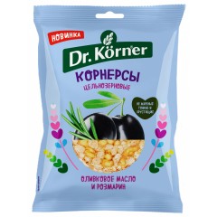 Dr.Korner Чипсы цельнозерновые кукурузно-рисовые с оливковым маслом и розмарином - 50 грамм